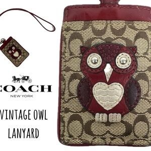 Coach Owl Vintage Sugnature C Lanyard